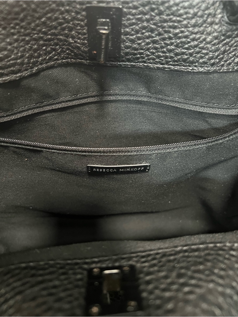 Rebecca Minkoff Black Pebbled Leather Tote with Stud Trim - Picture 5 of 10